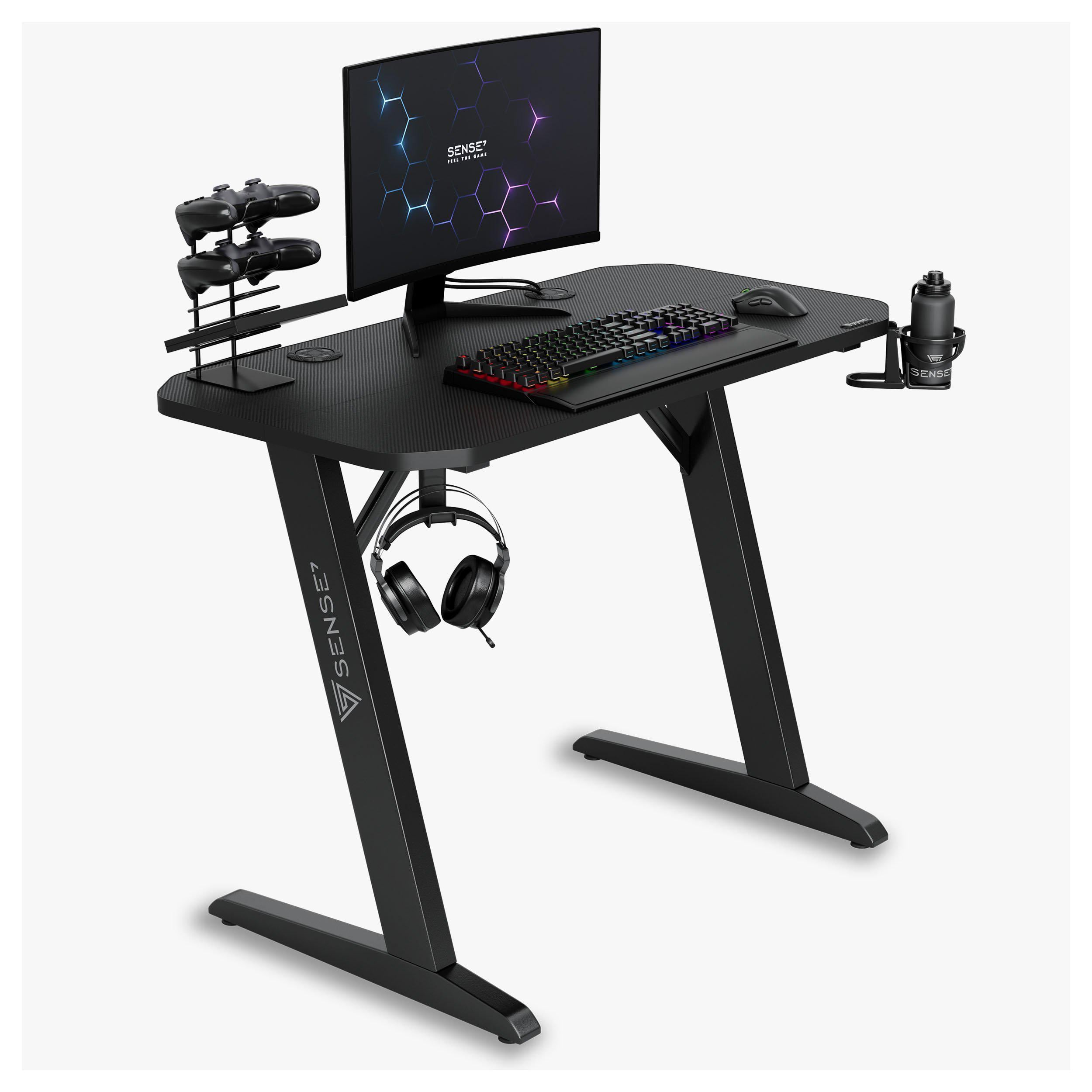 Комп'ютерний стіл для геймера Sense7 Nomad Basic 100x50 Black (556262)