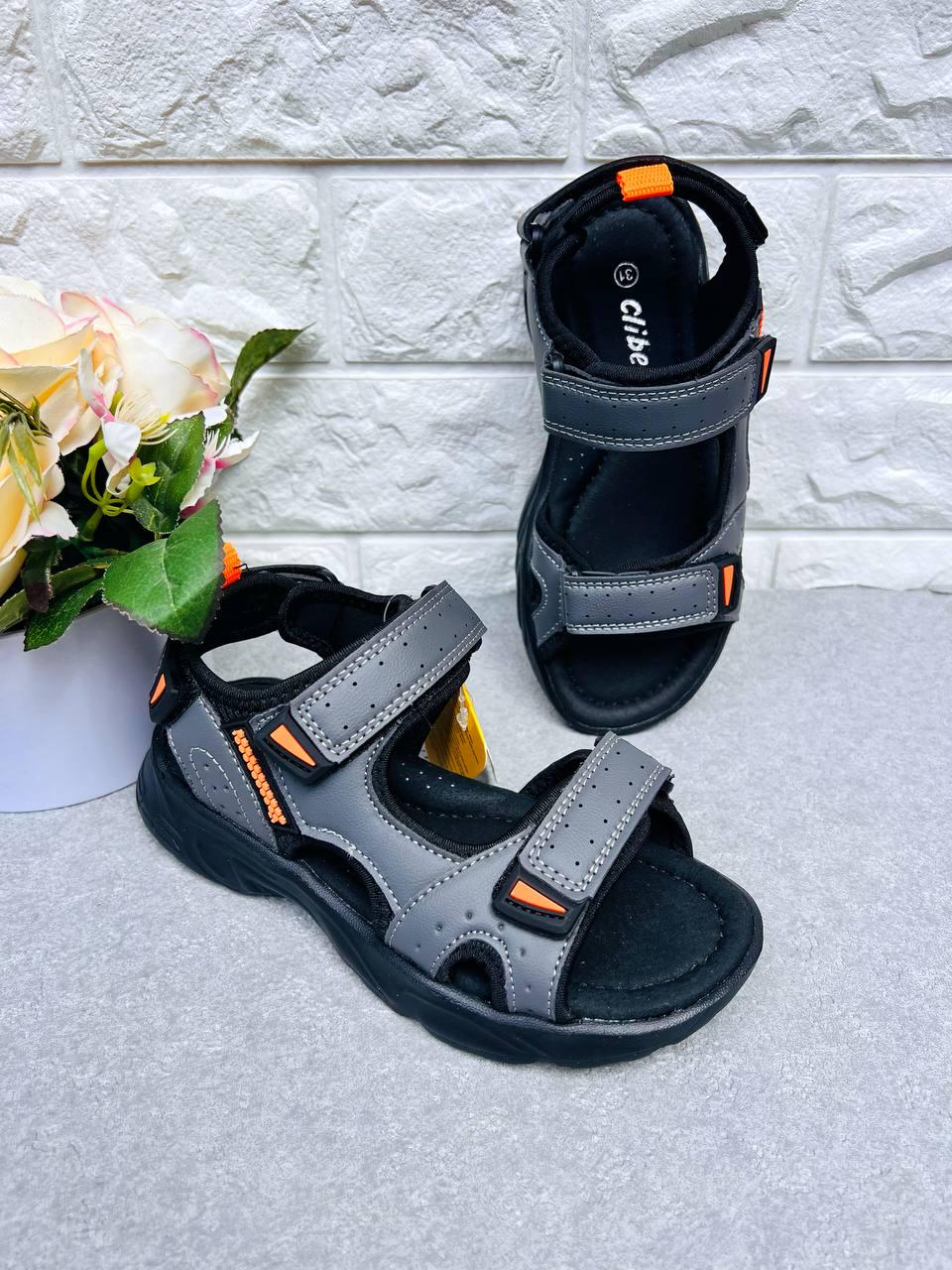 Босоніжки для хлопчика Clibee 1780 р. 34 22,3 см Сірий (1780-3)