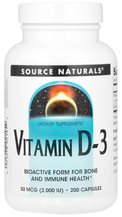 Витамин Д3 Source Naturals Vitamin D-3 2000 МЕ 200 капсул