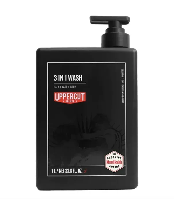 Мужской шампунь Uppercut Deluxe Wash 3 in 1 с ароматом Bay Rum 1000 мл