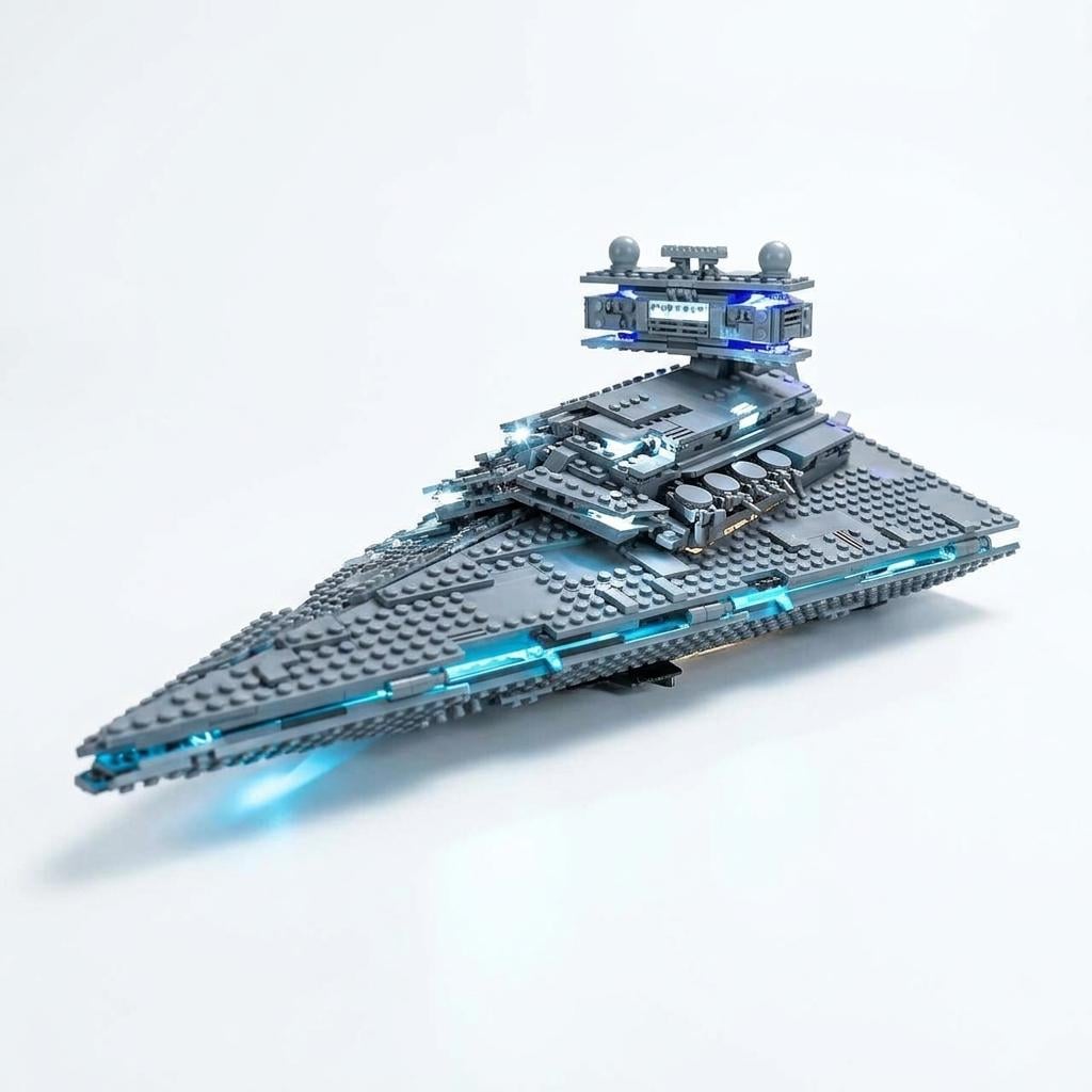 Набор LED подсветки для конструктора Star Wars Imperial Star Destroyer 75394 с пультом без конструктора