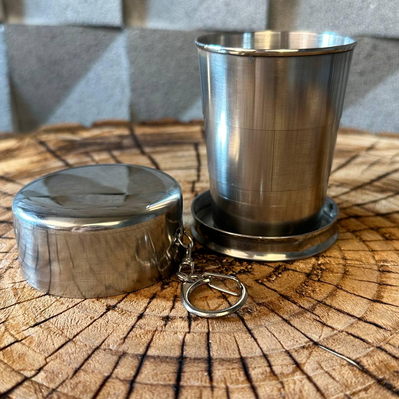 Стакан складной туристический карманный из нержавеющей стали Стакан складной туристический карманный из нержавеющей стали