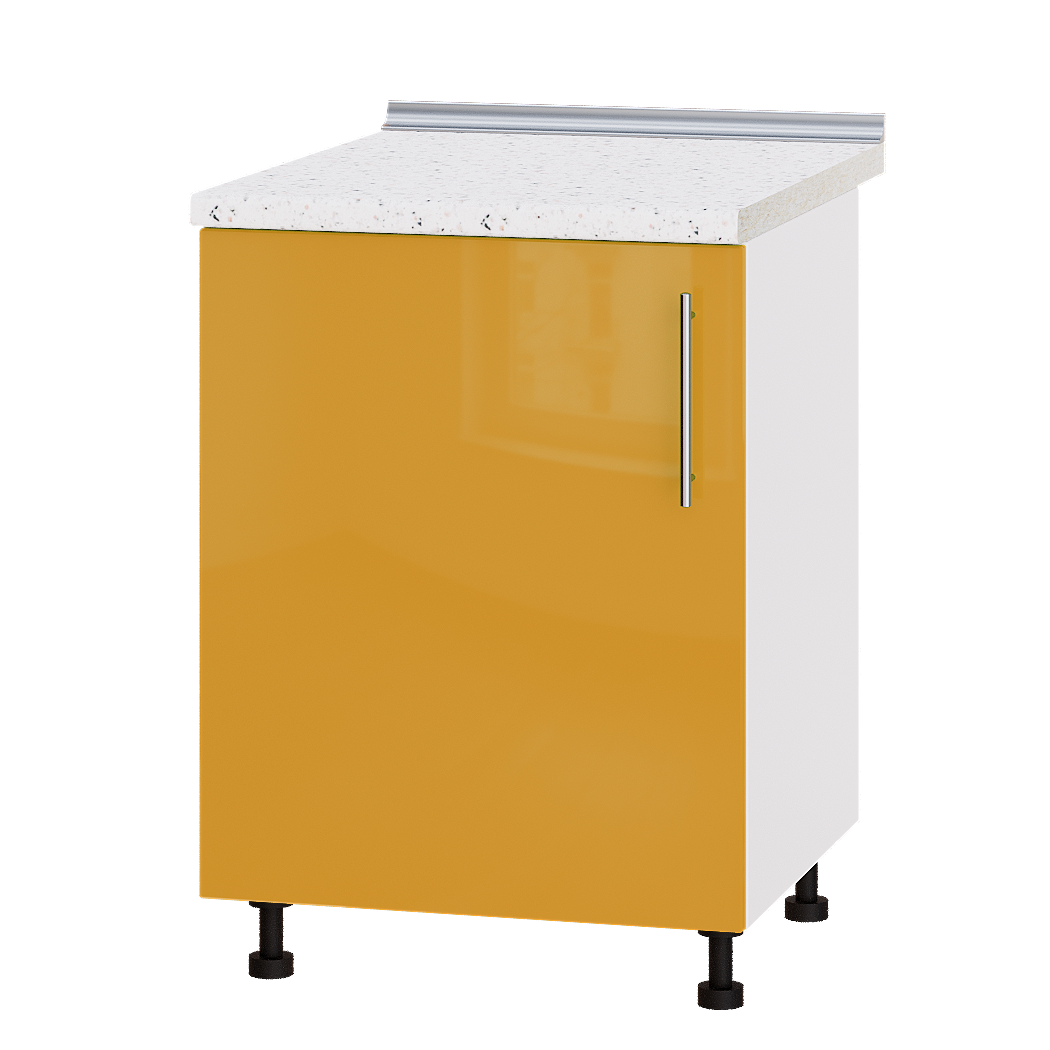 Шафа нижня Еверест Модерн модуль під мийку Н79-600 60х47х85 см Помаранчевий глянець/Білий (03200)