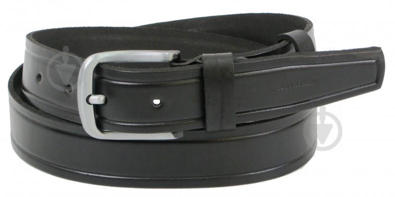 Чоловічий ремінь Skipper зі шкіри під джинси ширина 3,8 см Чорний (1262-38)