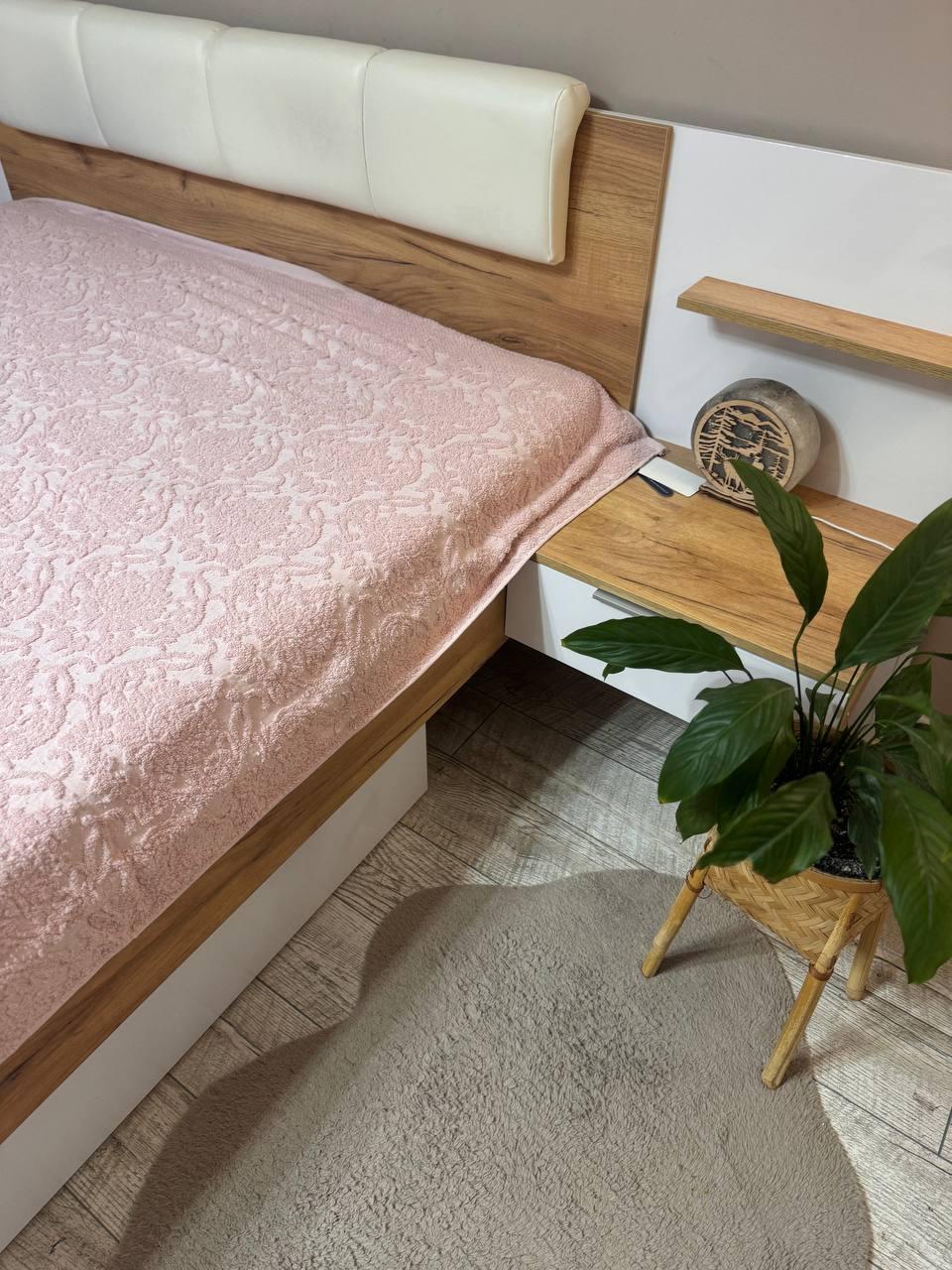 Покривало-простирадло махрове євро 200х220 см Рожевий (П4К-Al-mahr-pro-004) - фото 4 Покривало-простирадло махрове євро 200х220 см Рожевий (П4К-Al-mahr-pro-004) - фото 4