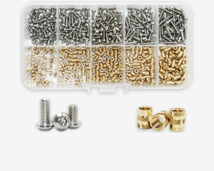 Комплект термогайки та гвинти для 3D друку та моделювання Spec М2 мм 600 шт. (SP-16602600)