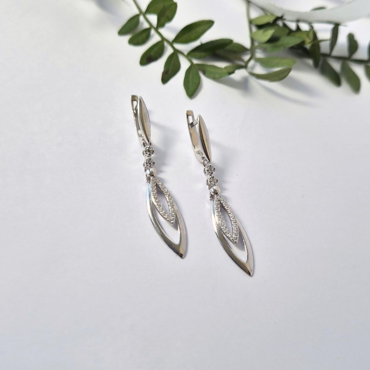 Серьги с подвеской серебро 925 пробы 3,90 г (5133р)