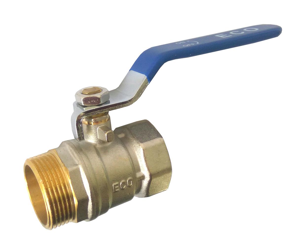 Кран шаровой Eco 1/2" ЗВ ручка никель Синий (RS-ST-BHE-11) Кран шаровой Eco 1/2" ЗВ ручка никель Синий (RS-ST-BHE-11)