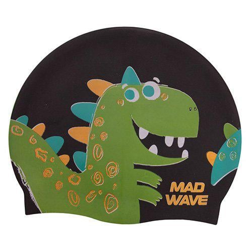Шапочка для плавания Mad Wave детская Junior Dino M057916 Черный (60444163) Шапочка для плавания Mad Wave детская Junior Dino M057916 Черный (60444163)