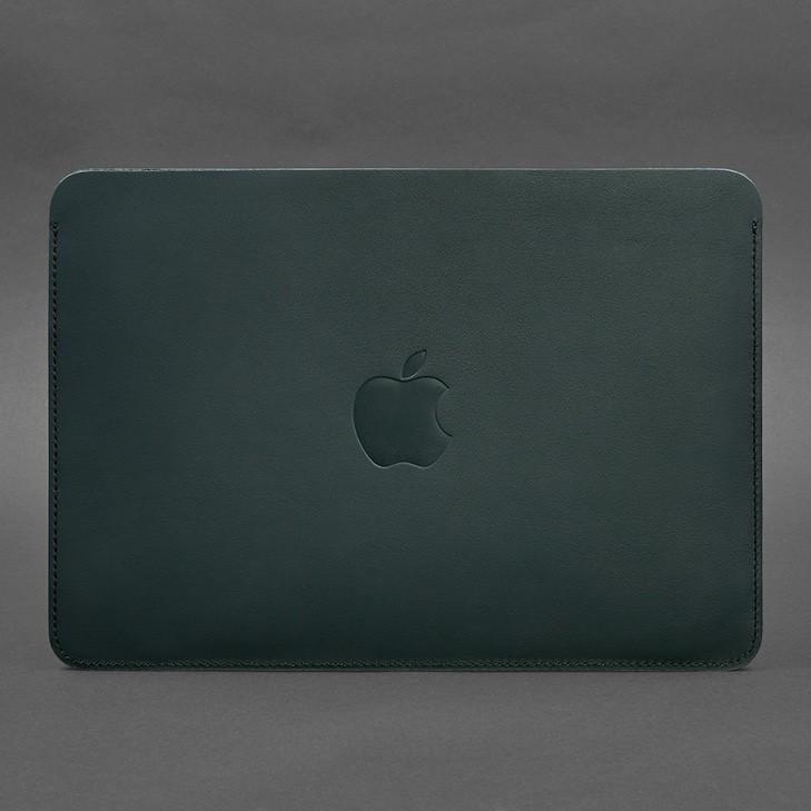 Чехол из натуральной кожи для MacBook 13" краст Зеленый (A-027538) - фото 2 Чехол из натуральной кожи для MacBook 13" краст Зеленый (A-027538) - фото 2