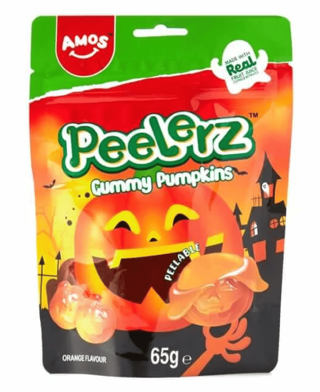 Конфеты желейные Amos Halloween Peelerz Gummy Pumpkin 65 г (2762081423)