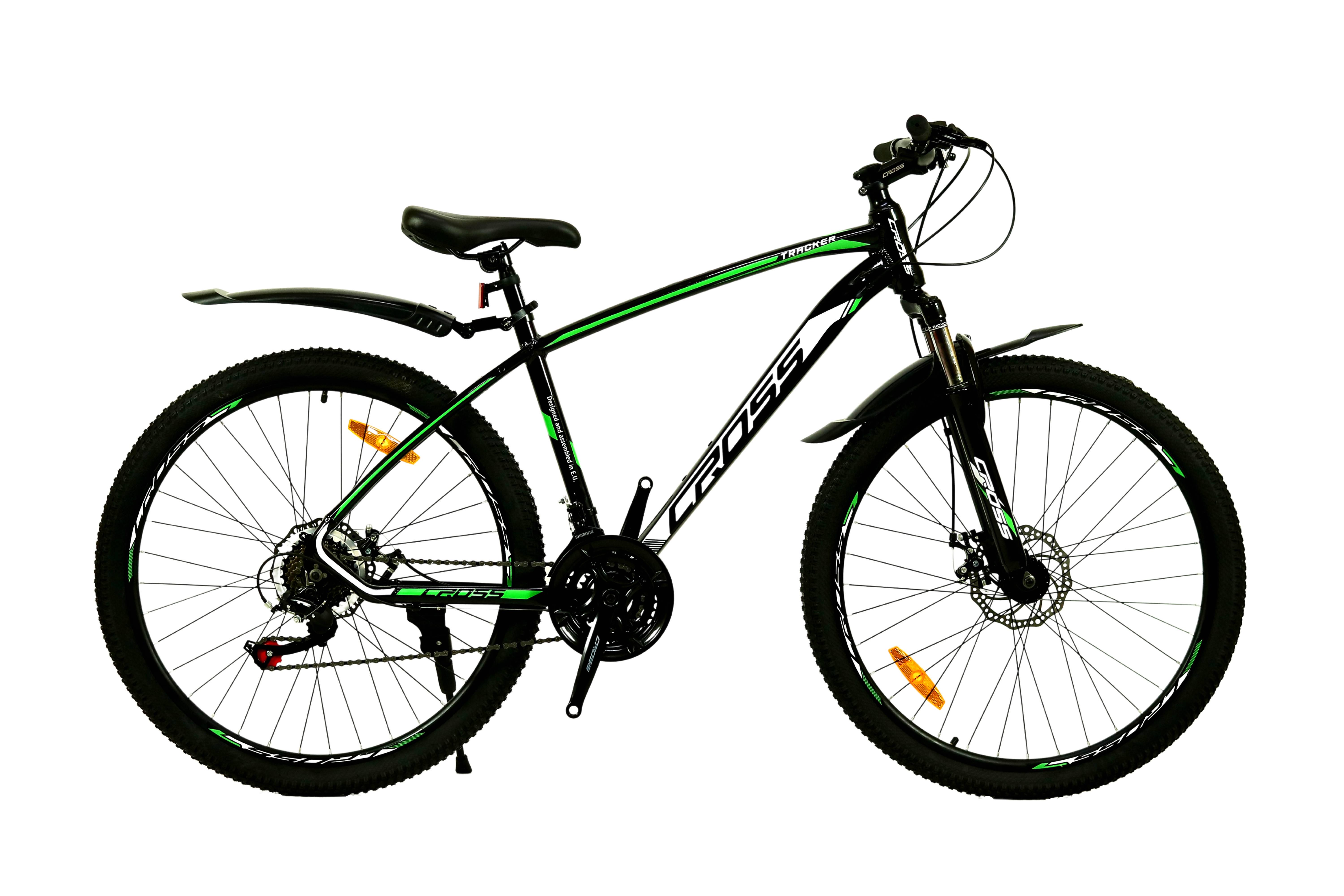 Велосипед CrossBike Tracker 29" 18" Черно-Зеленый