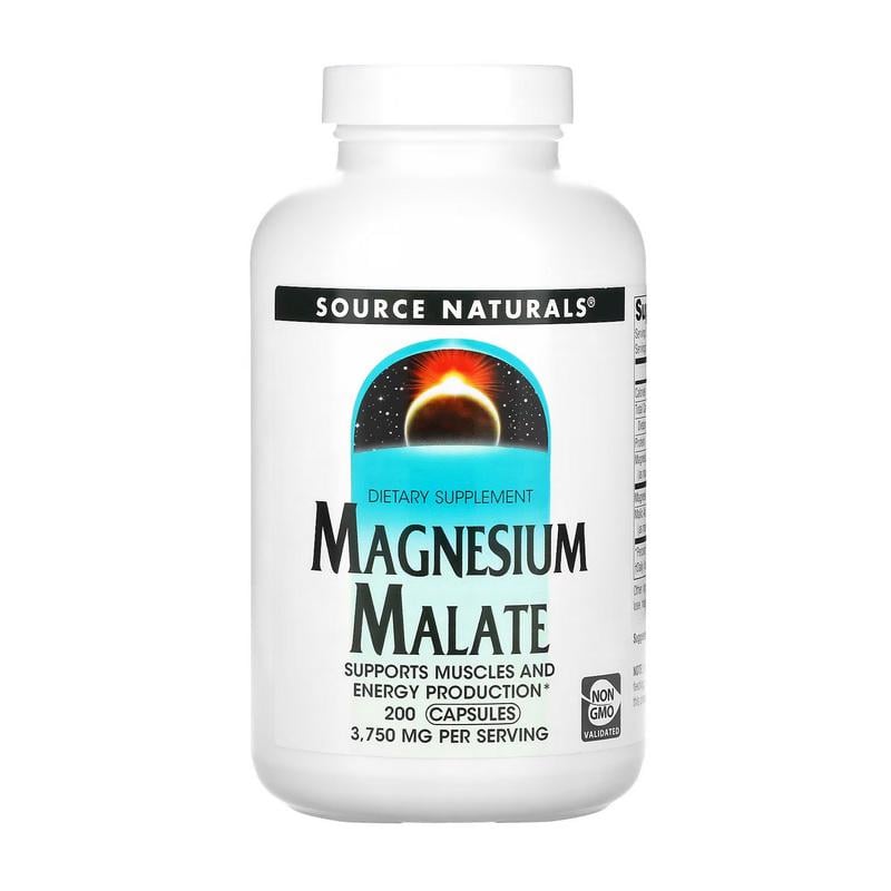 Магний малат Source Naturals Magnesium Malate 200 капс.