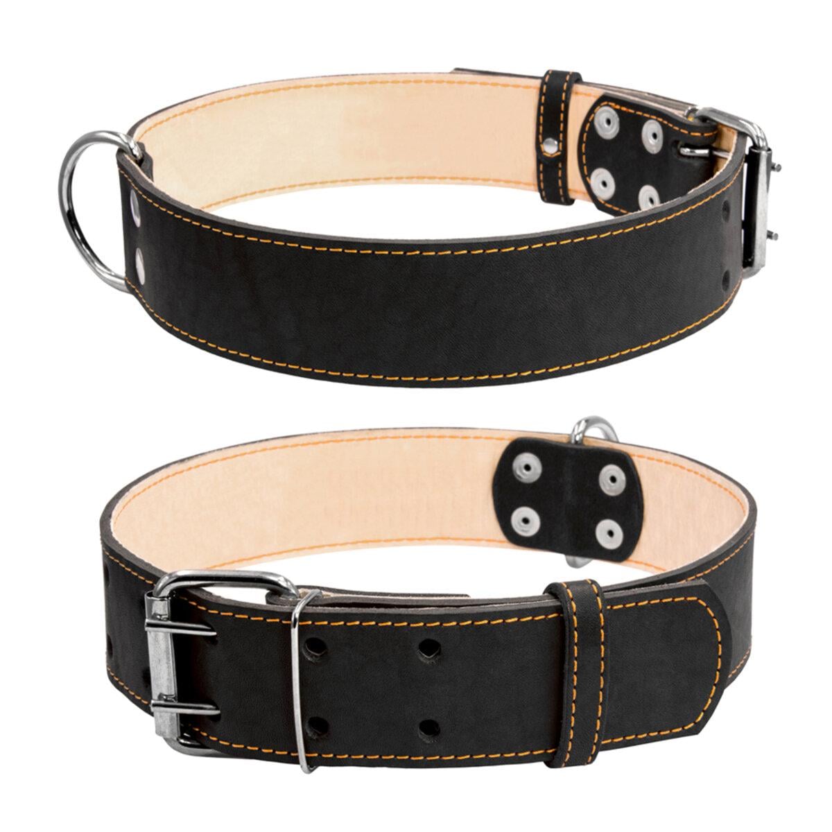 Ошейник двойной Collar 45 мм/56-68 см Черный (03591)