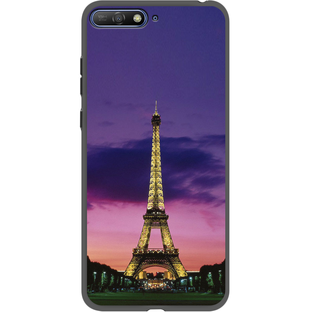 Чехол Boxface Huawei Y6 2018 Полночь в Париже Черный силикон (33371-up964-34777)