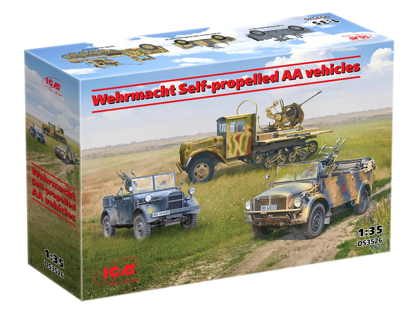 Збірна модель ICM Мобільні зенітні установки Вермахту (DS3526)