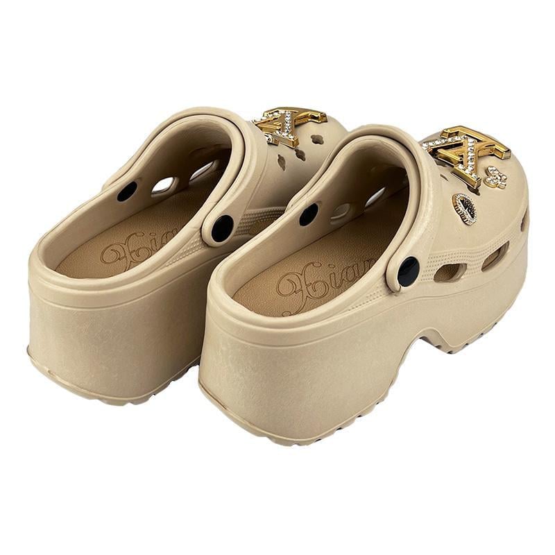 Сабо женские на платформе с джибитсами 10837-4p. 38-39 24,5-25 Бежевый - фото 4 Сабо женские на платформе с джибитсами 10837-4p. 38-39 24,5-25 Бежевый - фото 4