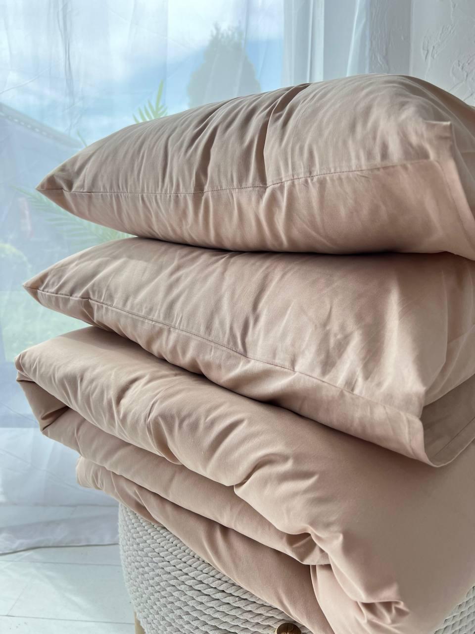 Комплект постільної білизни Двоспальний 180х210 наволочка 50х70 2шт Беж (П4К-Post-ukr-0015-22) - фото 3 Комплект постільної білизни Двоспальний 180х210 наволочка 50х70 2шт Беж (П4К-Post-ukr-0015-22) - фото 3