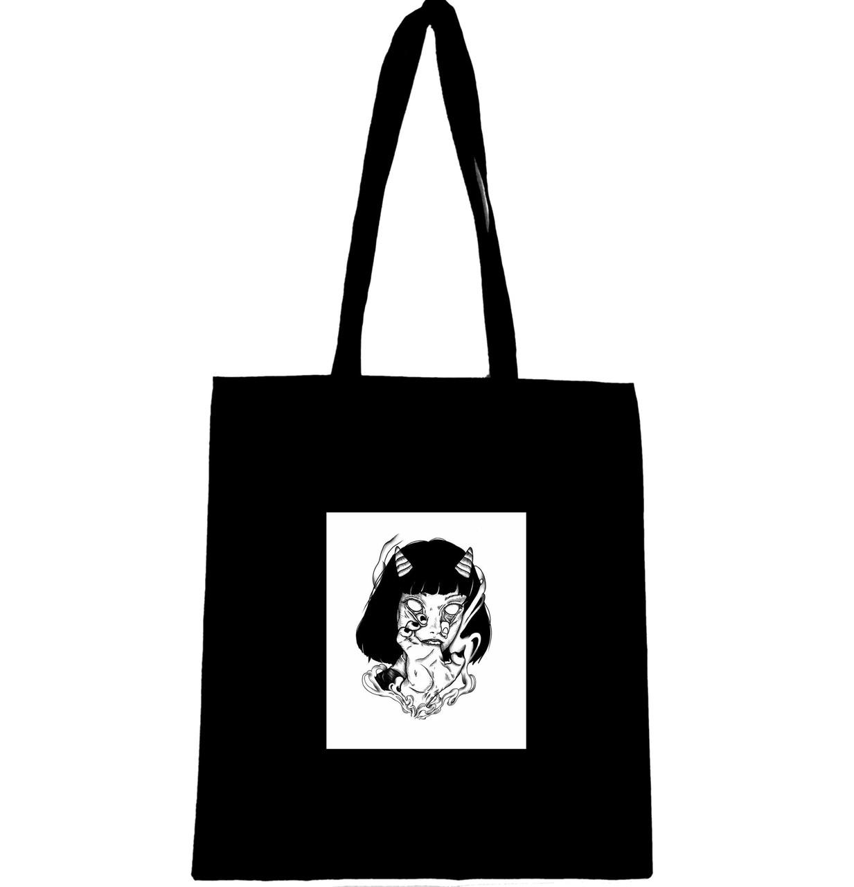 Еко-сумка з принтом Демон (413) Еко-сумка з принтом Демон (413)