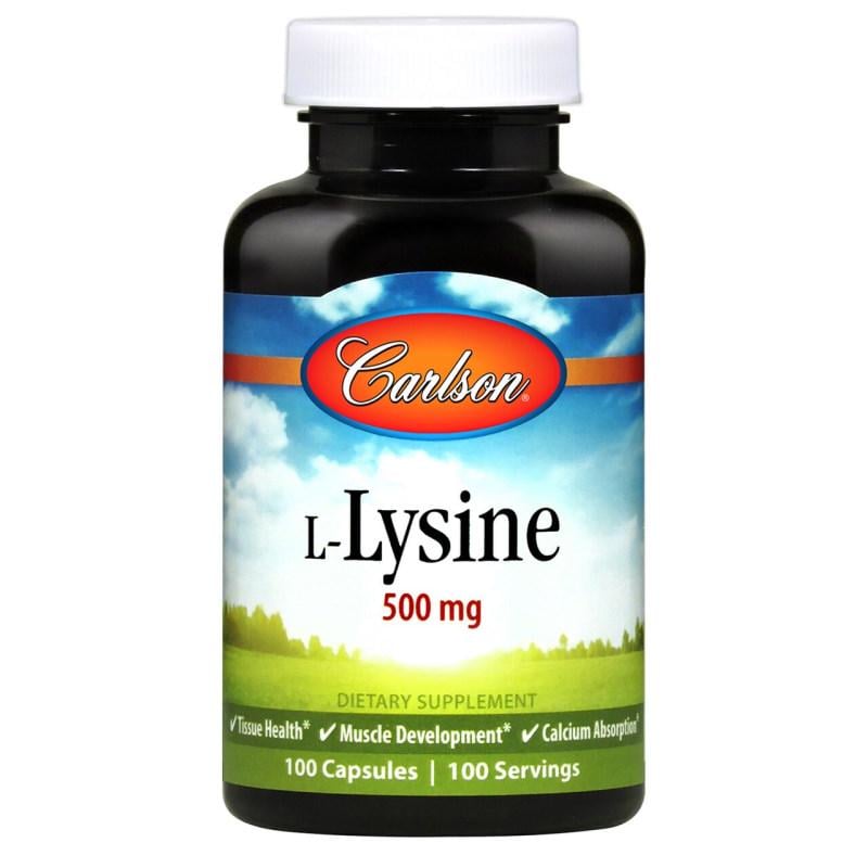 Амінокислота Carlson Labs L-Lysine 500 мг 100 капс. (4004)