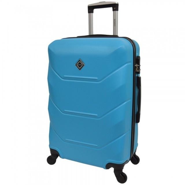 Набор чемоданов пластиковых Bonro 2019 средняя и большая 2 шт. Голубой (2670149107) - фото 3