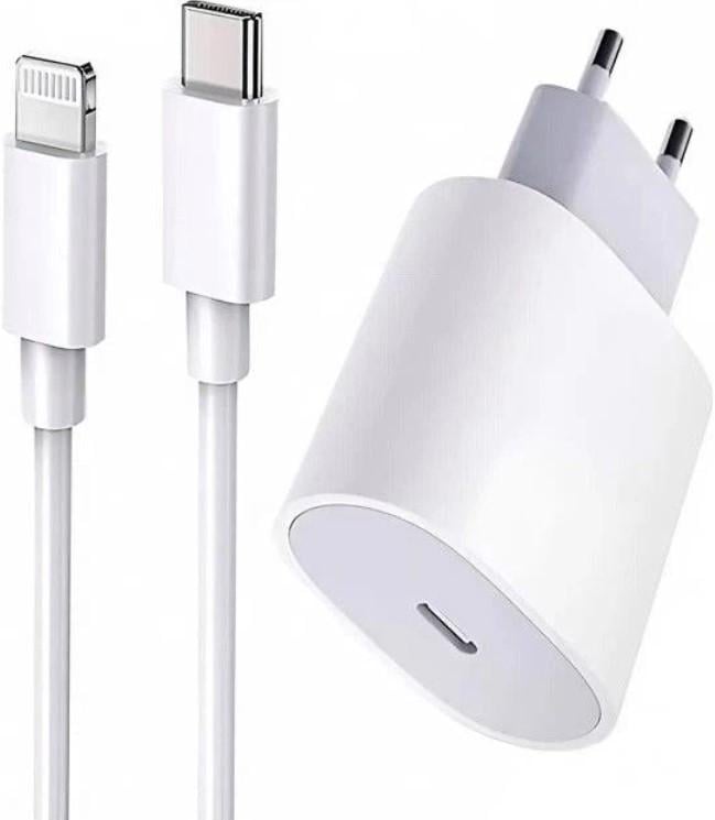 Зарядное устройство Power Adapter USB-C 20W и кабель USB-C to Lightning Белый
