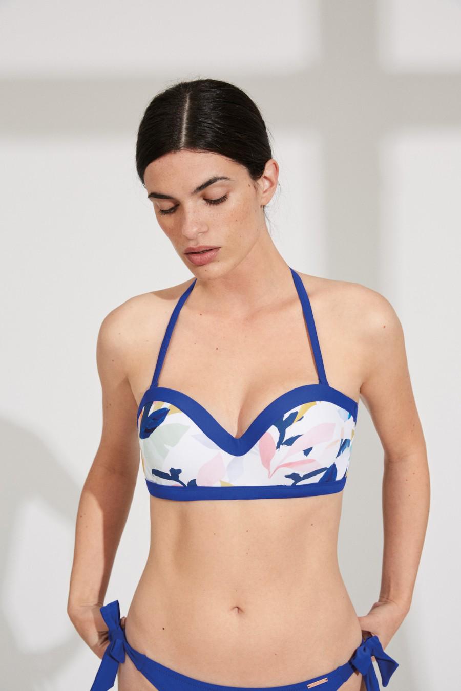 Купальник з ущільненою чашкою/плавки сліп Ysabel Mora 42B/S Біло-синій (Unico/72893) - фото 2 Купальник з ущільненою чашкою/плавки сліп Ysabel Mora 42B/S Біло-синій (Unico/72893) - фото 2