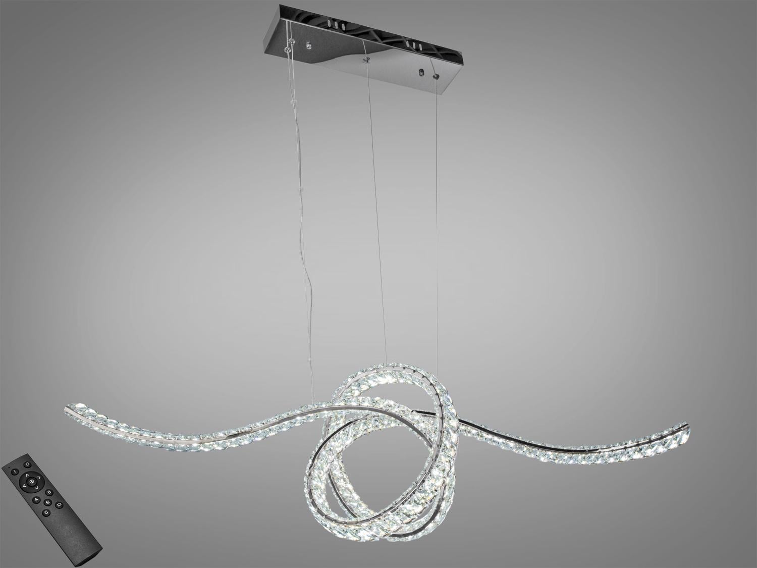 Люстра подвесная LED Diasha 85Вт/пульт Хром (D8821/1100x300CH)
