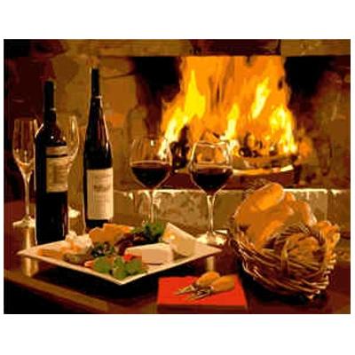 Картина по номерам Strateg Натюрморты Винный натюрморт 2 в термопакете 40х50 см (VA-1809-mt)