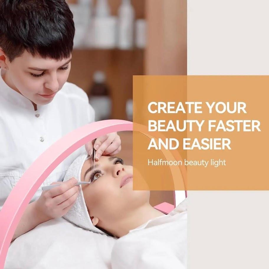 Лампа-півмісяць настільна безтіньова LED HQ-80x 82 см на 70 Вт Рожевий - фото 5 Лампа-півмісяць настільна безтіньова LED HQ-80x 82 см на 70 Вт Рожевий - фото 5