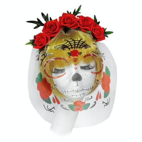 Обруч Seta Decor Санта Муэрте с вуалью (17-797RD)