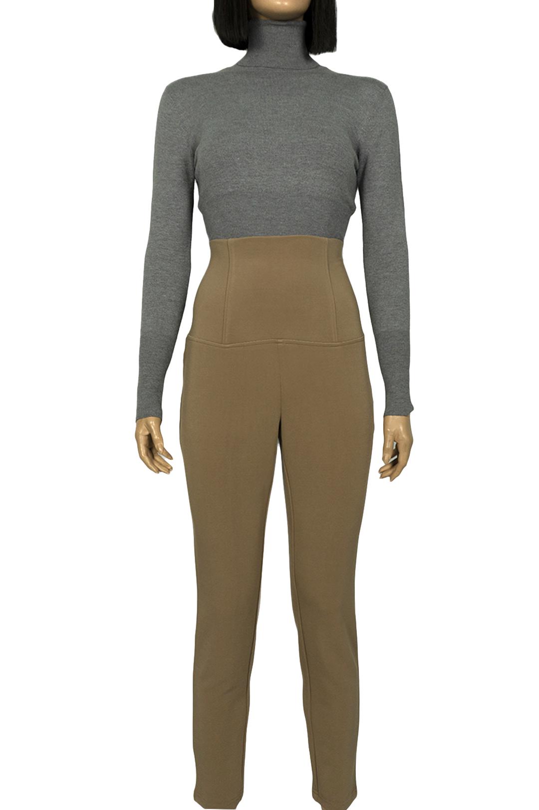 Брюки жіночі демісезонні Forza Viva FV-122943-1 з завищеною талією р. 46 Бежевий (17852297) - фото 5 Брюки жіночі демісезонні Forza Viva FV-122943-1 з завищеною талією р. 46 Бежевий (17852297) - фото 5