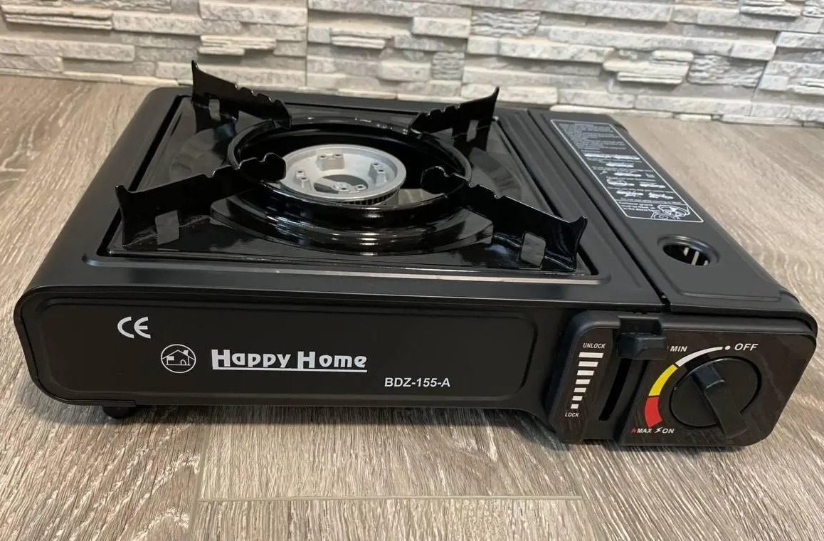 Газовая туристическая плита Happy Home BDZ-155-A с пъезоподжигом 2,3 кВт Черный (AV-BDZ155A) - фото 10 Газовая туристическая плита Happy Home BDZ-155-A с пъезоподжигом 2,3 кВт Черный (AV-BDZ155A) - фото 10