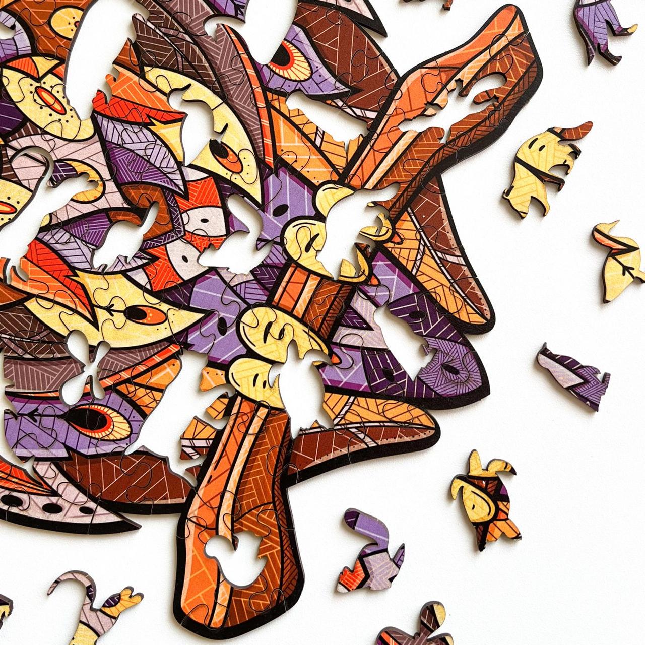 Пазл дерев'яний фігурний TheGravix Тварини Сова 95 деталей - фото 5 Пазл дерев'яний фігурний TheGravix Тварини Сова 95 деталей - фото 5