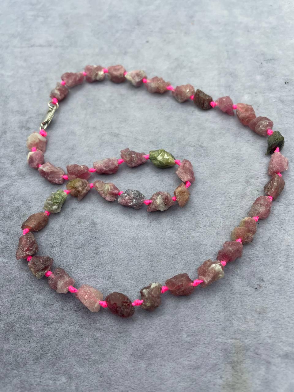 Намисто турмалін 45 см Різнокольоровий (369)