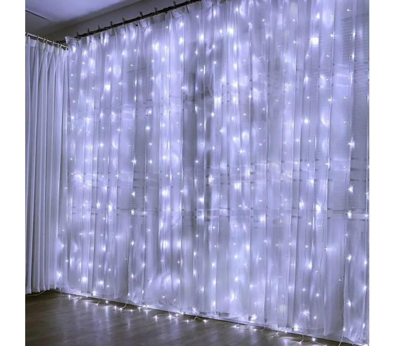 Гирлянда штора UKC RD-9002 150 LED RGB теплый свет 3x1 м (3-5-14481)