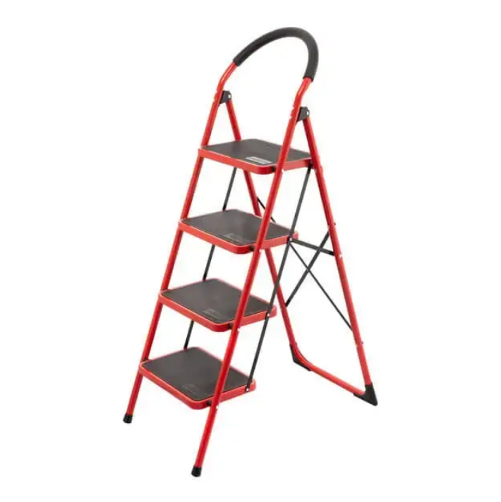 Драбина сталева Intertool 1,37 м 150 кг 4 сходинки Чорний (31768441)