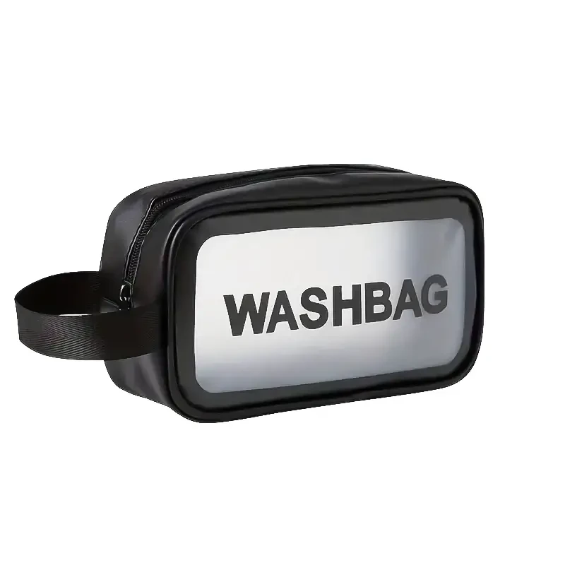 Косметичка-органайзер водонепроникна прозора S 22x8x13 см Чорний (2511916383)