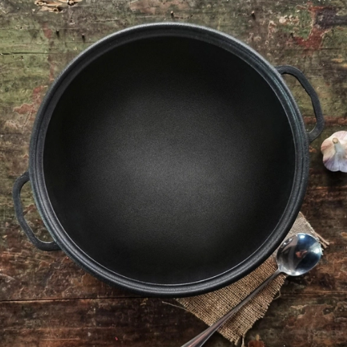 Казан узбецький Майстерня V12CPГрWok WOK чавунний з кришкою-сковородою гриль 12 л (2073683406) - фото 4 Казан узбецький Майстерня V12CPГрWok WOK чавунний з кришкою-сковородою гриль 12 л (2073683406) - фото 4