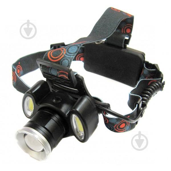 Налобный фонарь С865 3 диода T6 Черный (20053100223)