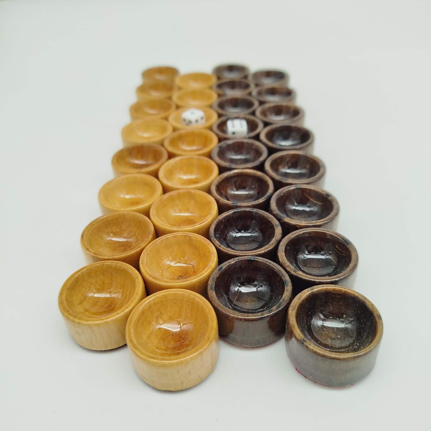 Фишки для нард из дерева №zv29 30х12 мм 32 шт. (33734118)