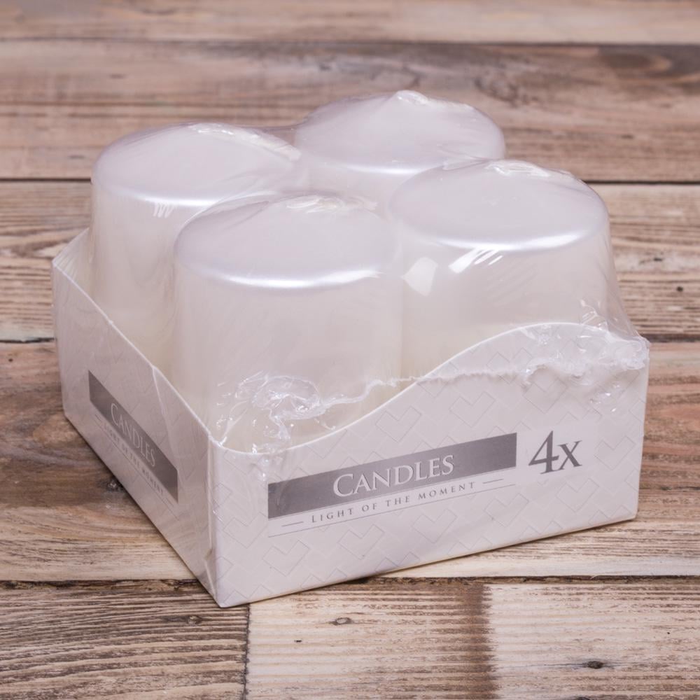 Свечи малые 5,5 см 4 шт. Перламутровый (416-6) Свечи малые 5,5 см 4 шт. Перламутровый (416-6)