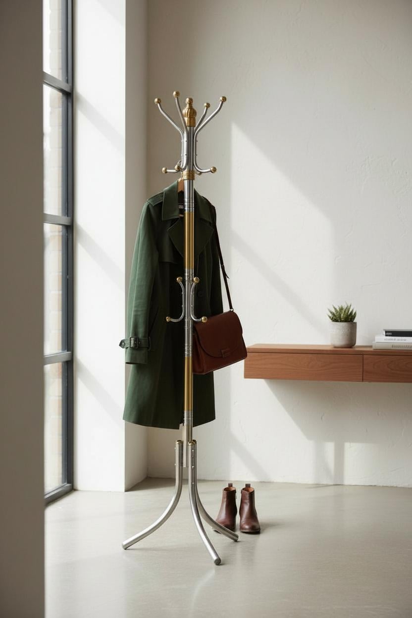 Вешалка в прихожую металлическая напольная Coat Rack на 16 крючков - фото 3