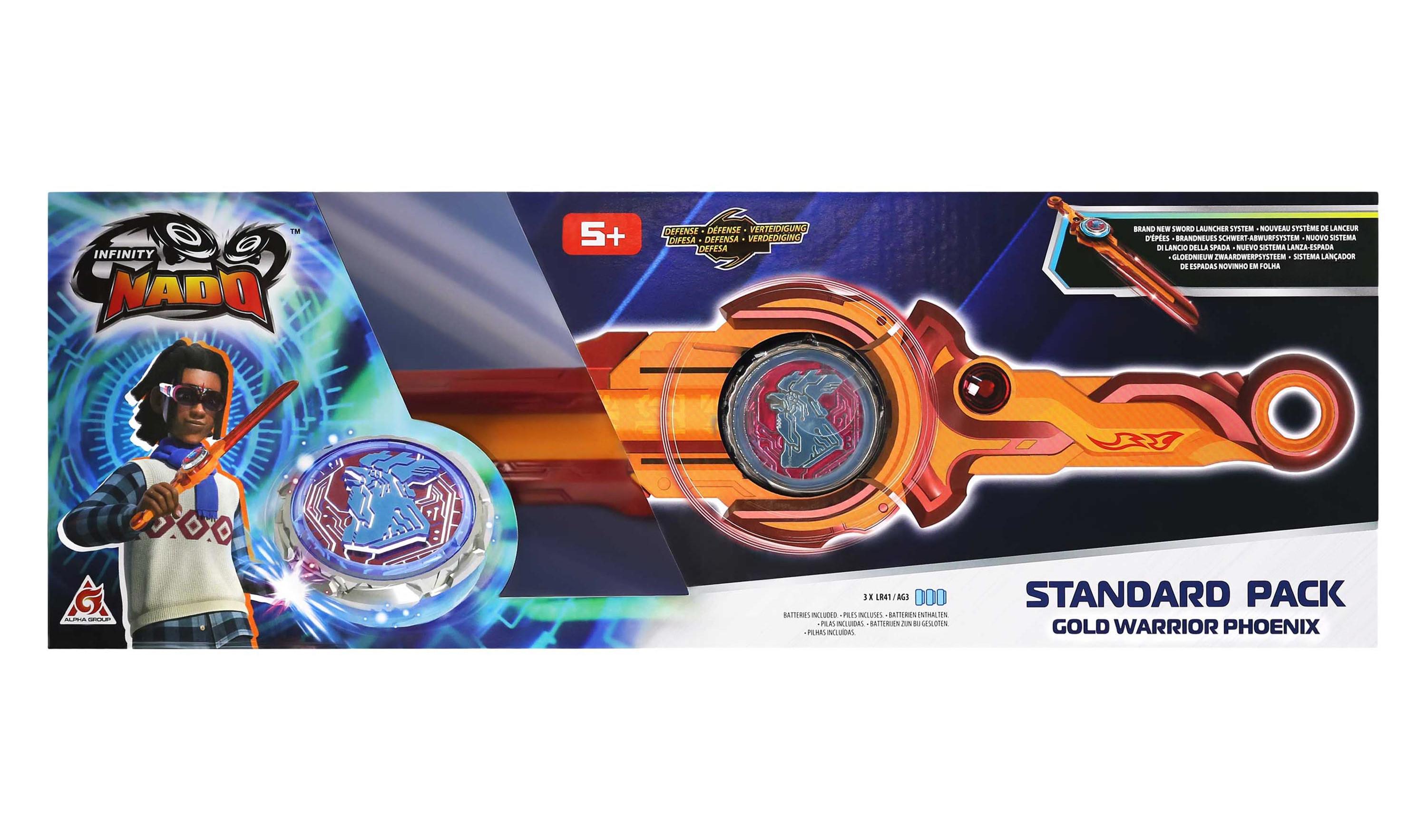 Волчок Infinity Nado VI Standard Pack Золотой Воин Феникс с LED подсветкой (EU654123) - фото 7