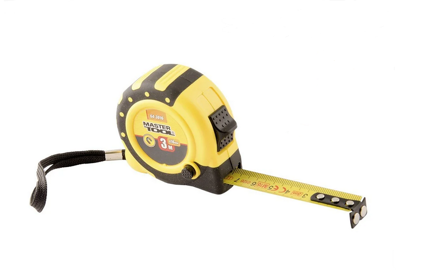 Рулетка MasterTool Shiftlock нейлоновое покрытие 3 м 16 мм (62-3016)