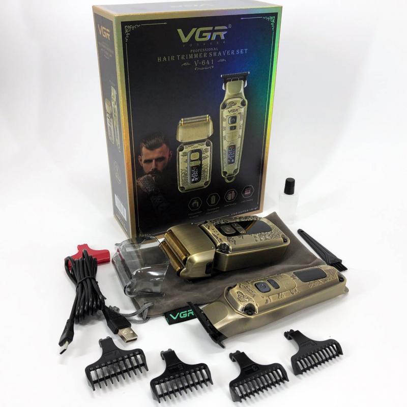 Набор для стрижки и бритья VGR V-641 триммер/сеточный шейвер (31806090) - фото 11