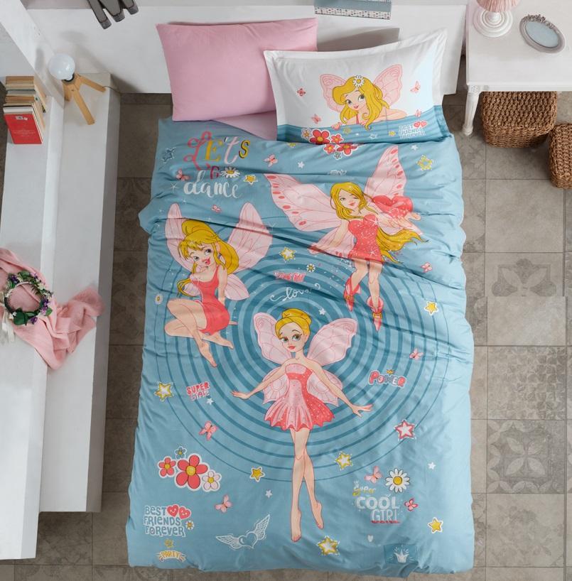 Комплект постельного белья Cotton area подростковый Glasy Power girl ранфорс 9982809 (DR013101)