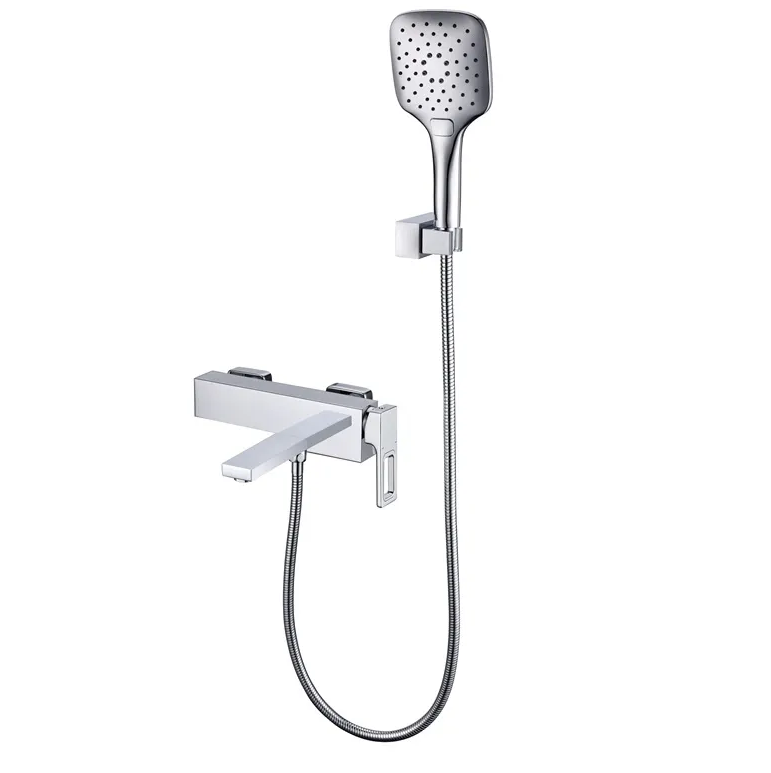 Змішувач для ванни з коротким зливом KOER KB-41009-04 Хром/Білий (KR5985)
