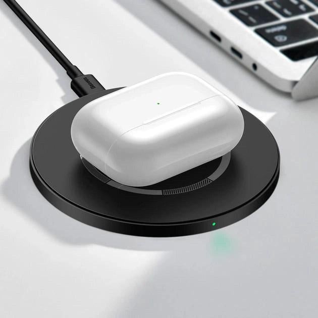 Зарядное устройство беспроводное Baseus Simple Magnetic Wireless Charger 15W Black (WXJK-E01) - фото 5