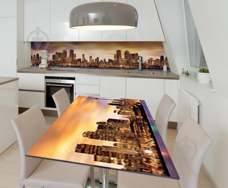 Наклейка 3Д виниловая на стол Zatarga «Охровое небо» 600х1200 мм для домов, квартир, столов, кофейн, кафе Наклейка 3Д виниловая на стол Zatarga «Охровое небо» 600х1200 мм для домов, квартир, столов, кофейн, кафе